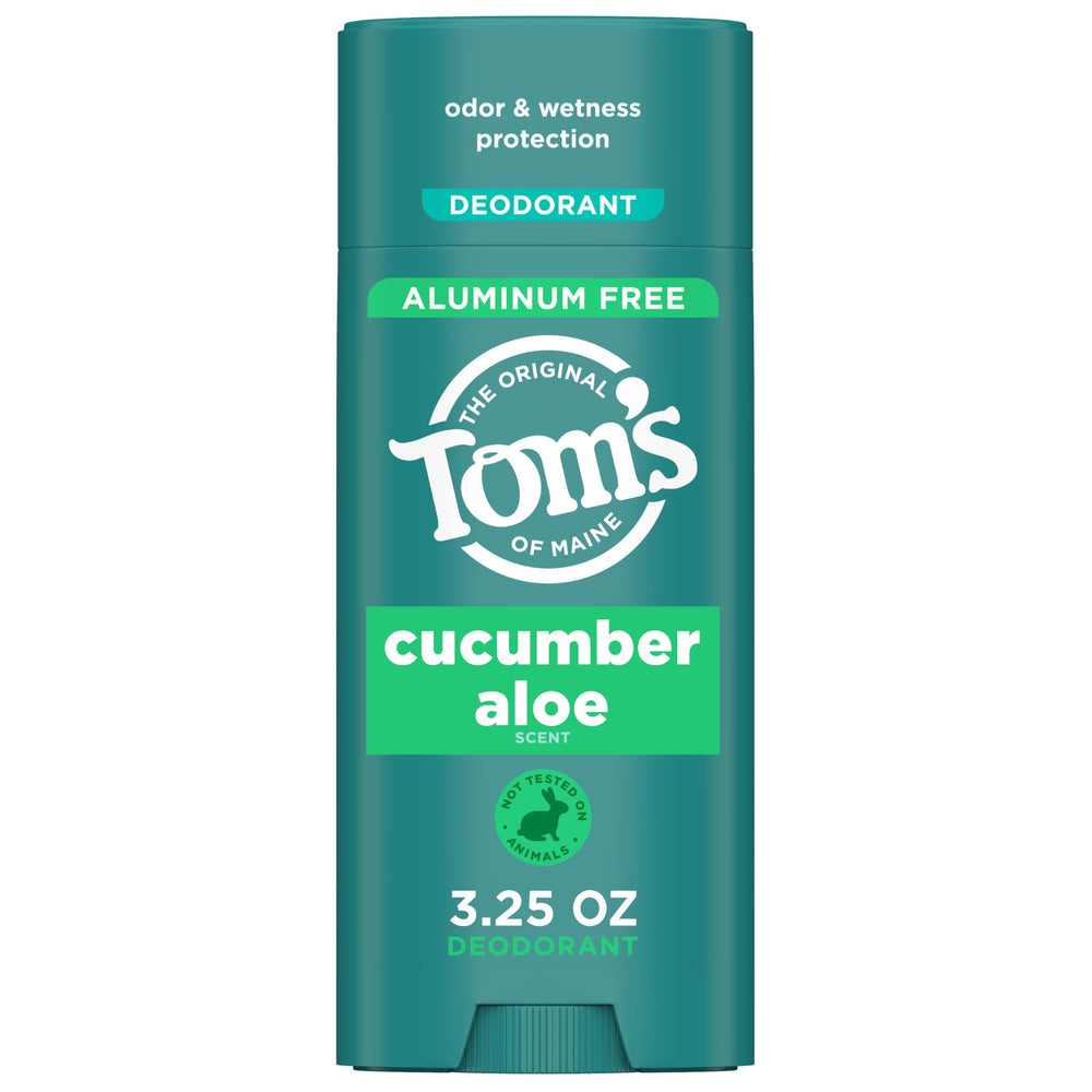 Tom's of Maine Déodorant Concombre Aloe – application claire et fraîcheur naturelle.