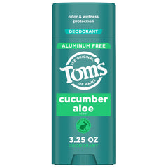 Tom's of Maine Déodorant Concombre Aloe – application claire et fraîcheur naturelle.