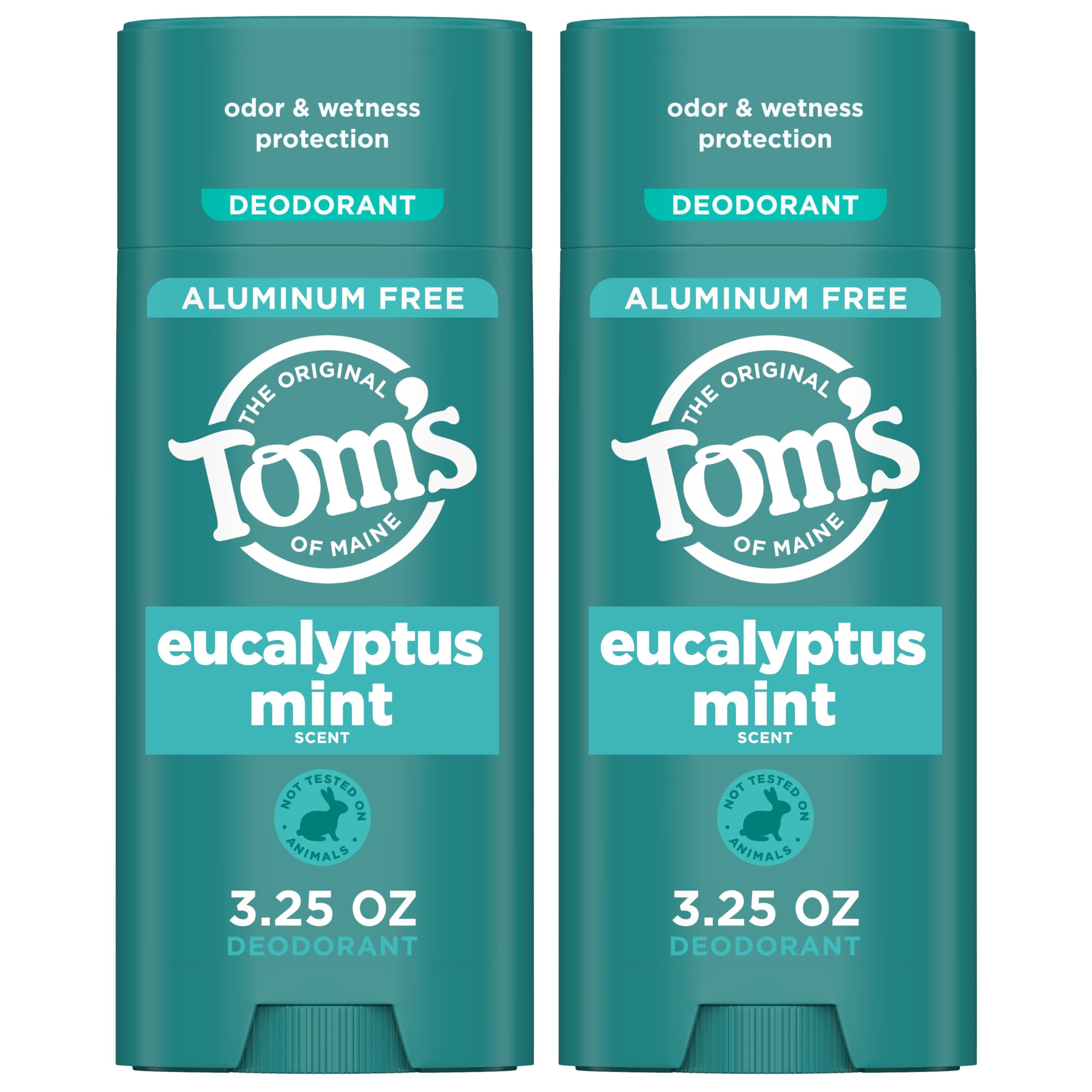 Tom's of Maine Eucalyptus Mint baton-deodorant: fraîcheur naturelle et protection durable.