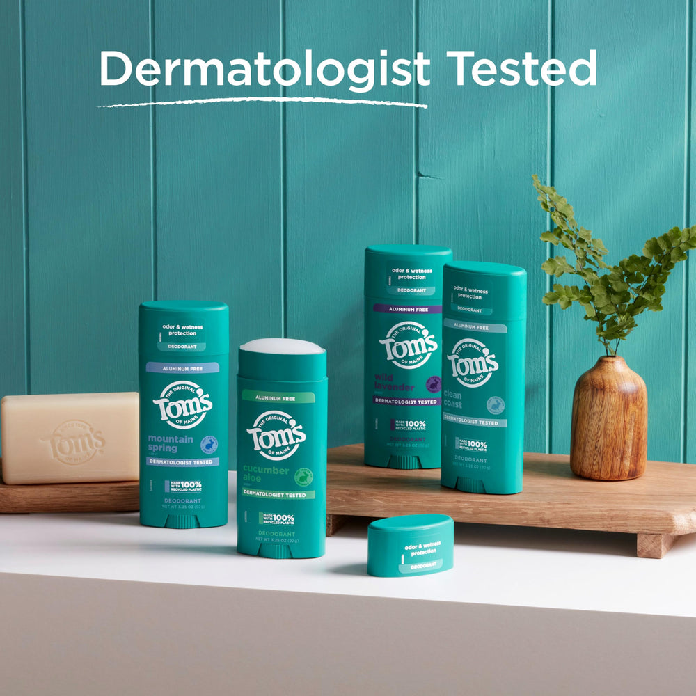 Morning routine scene with Lemongrass Tea Tree deodorant in use.