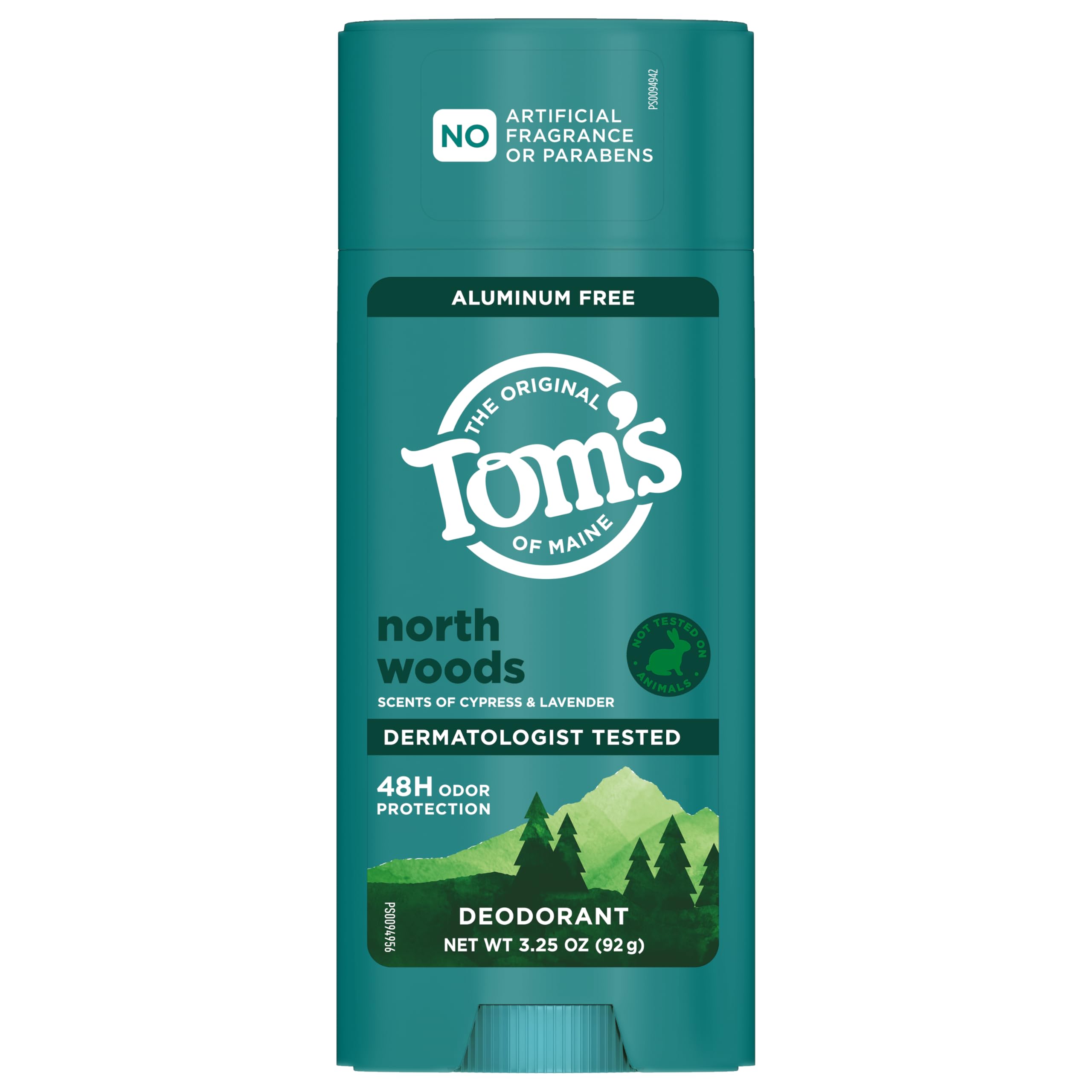 Tom’s of Maine North Woods bouteille 3,25 oz facile à transporter.