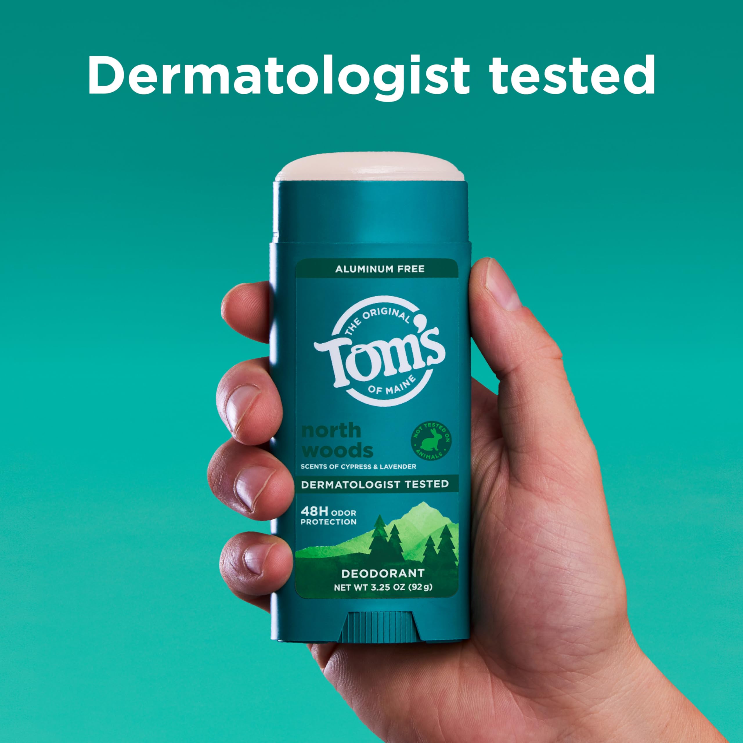 Tom’s of Maine North Woods formulation sans parfum artificiel ni bicarbonate.
