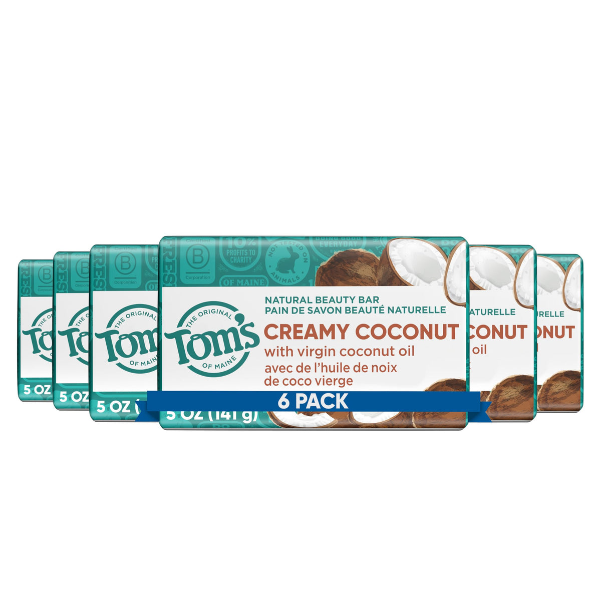 Tom's of Maine savon beauté naturelle crème coco — hydratation douce.