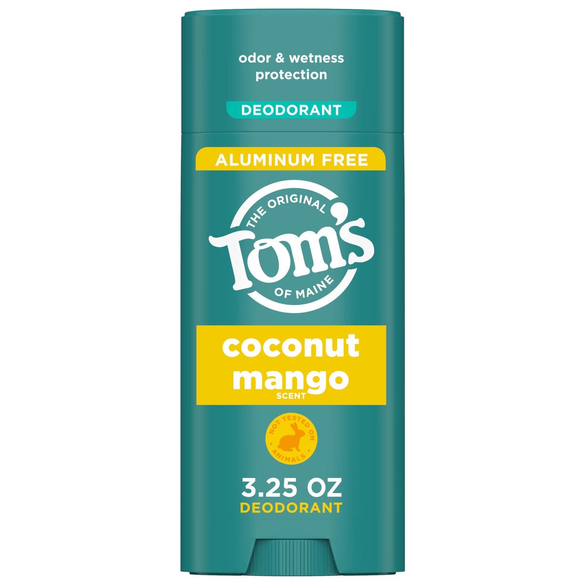 Tom's of Maine Déodorant Coco Mangue en stick, fraîcheur naturelle et parfum tropical.