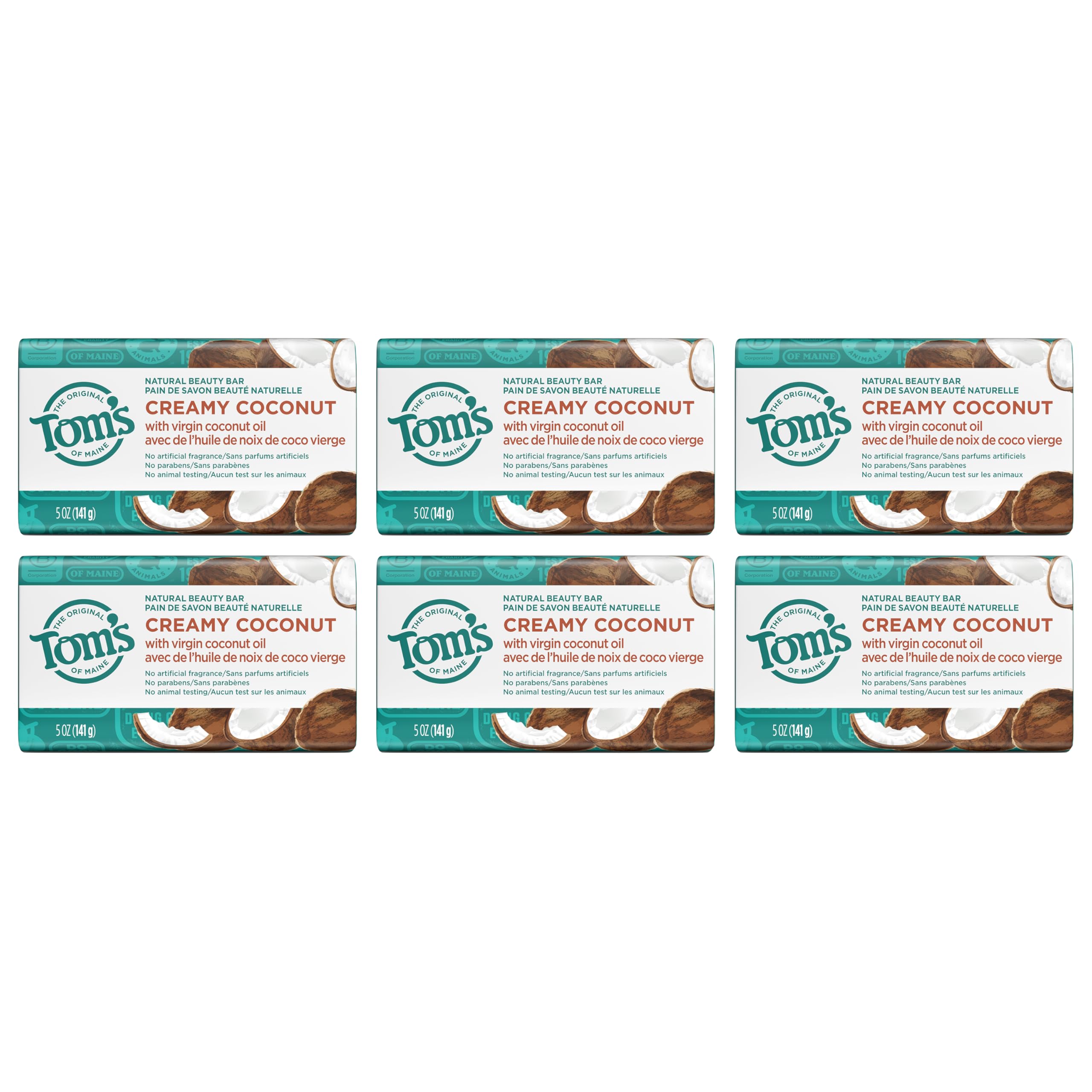 Tom's of Maine dermatologiquement testé — douceur et hydratation.