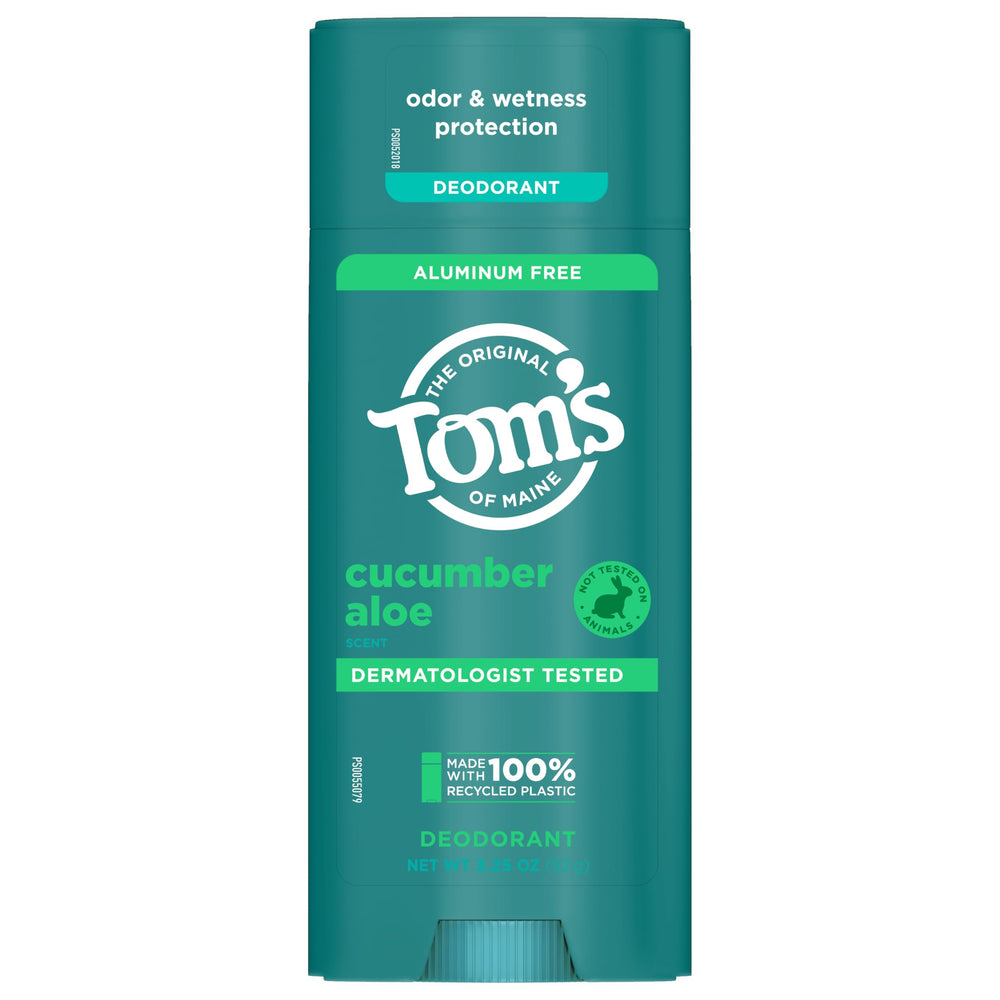 Tom's of Maine Déodorant Concombre Aloe – hydrate et protège grâce à des ingrédients naturels.