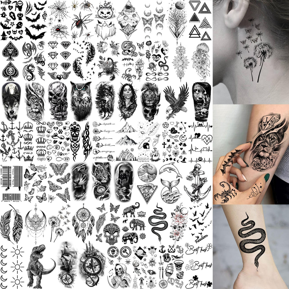 Toneoldshu tatouages temporaires Ancre et compas: style marin pour été ou fête sur plage