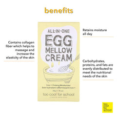 Too Cool For School Egg Mellow Creme, sérum intégré favorisant un teint uniforme.