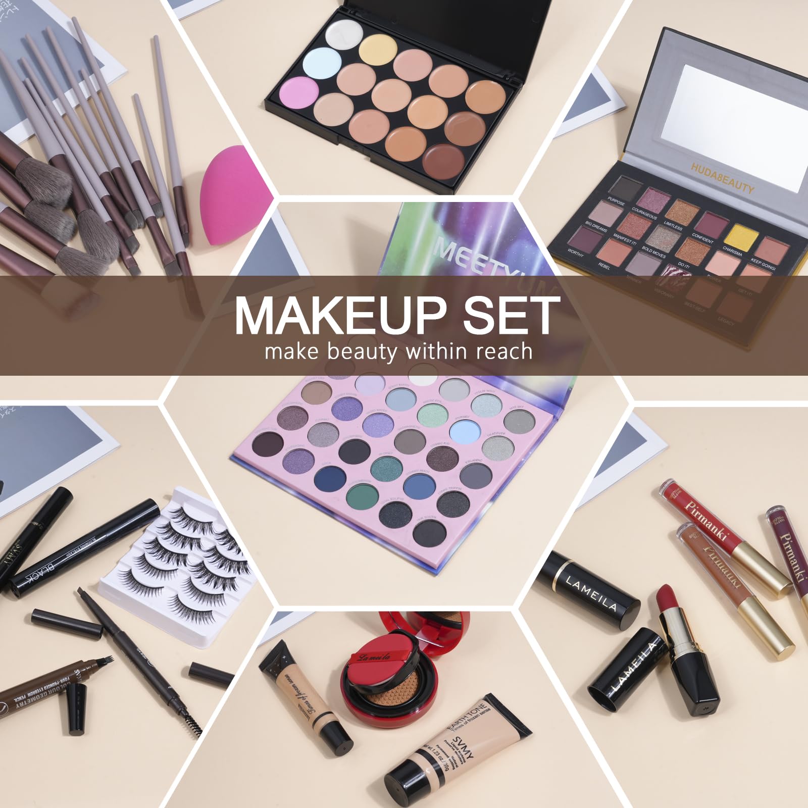 TooAemiS pinceaux-maquillage-ensemble outils précis et faciles à utiliser
