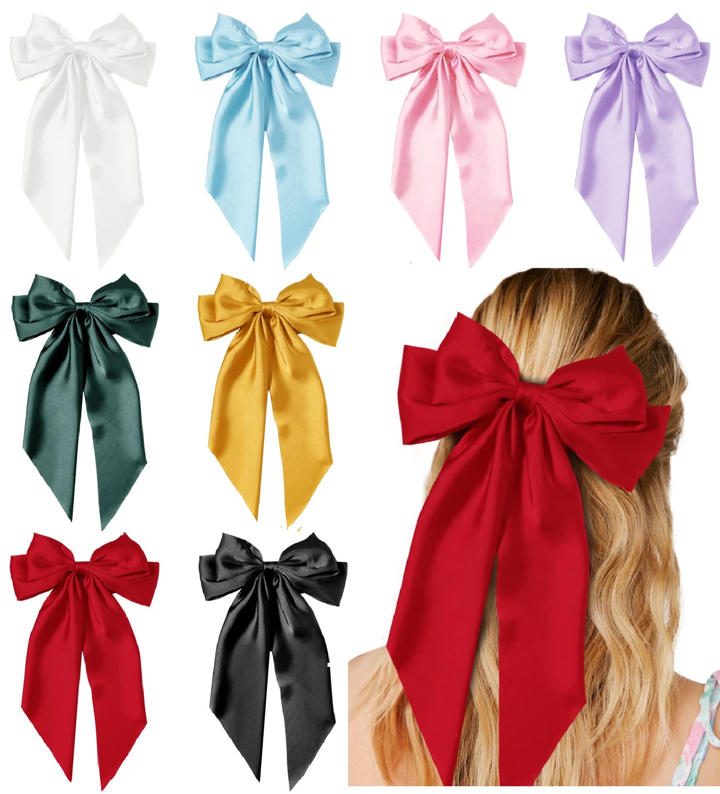 toobeffect noeud-coiffant noir, longue queue, accessoire chic pour toutes coiffures.