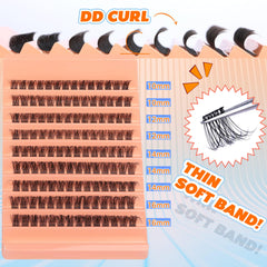 TOOCHUNAG application de cils naturels pour un look subtil et durable.