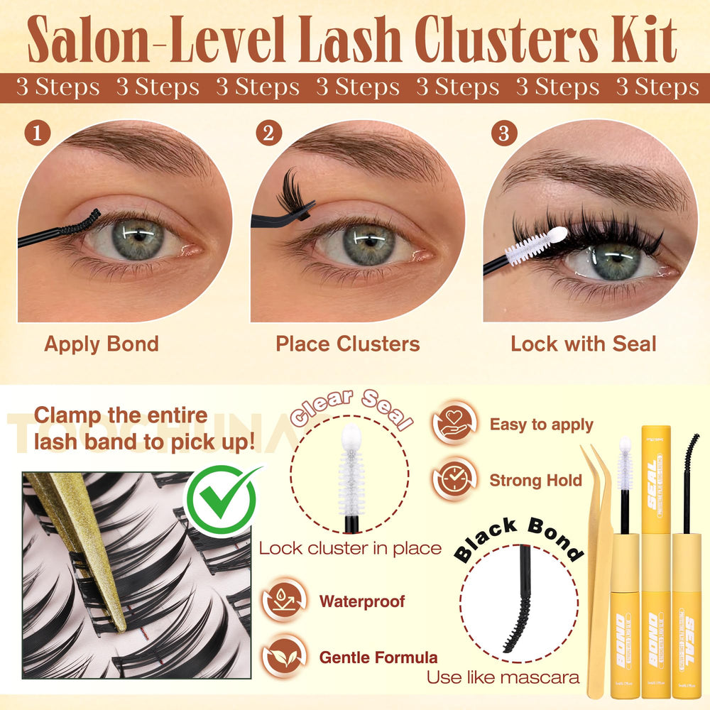 Cils 12-20 mm TOOCHUNAG pour densité et longueur personnalisables.