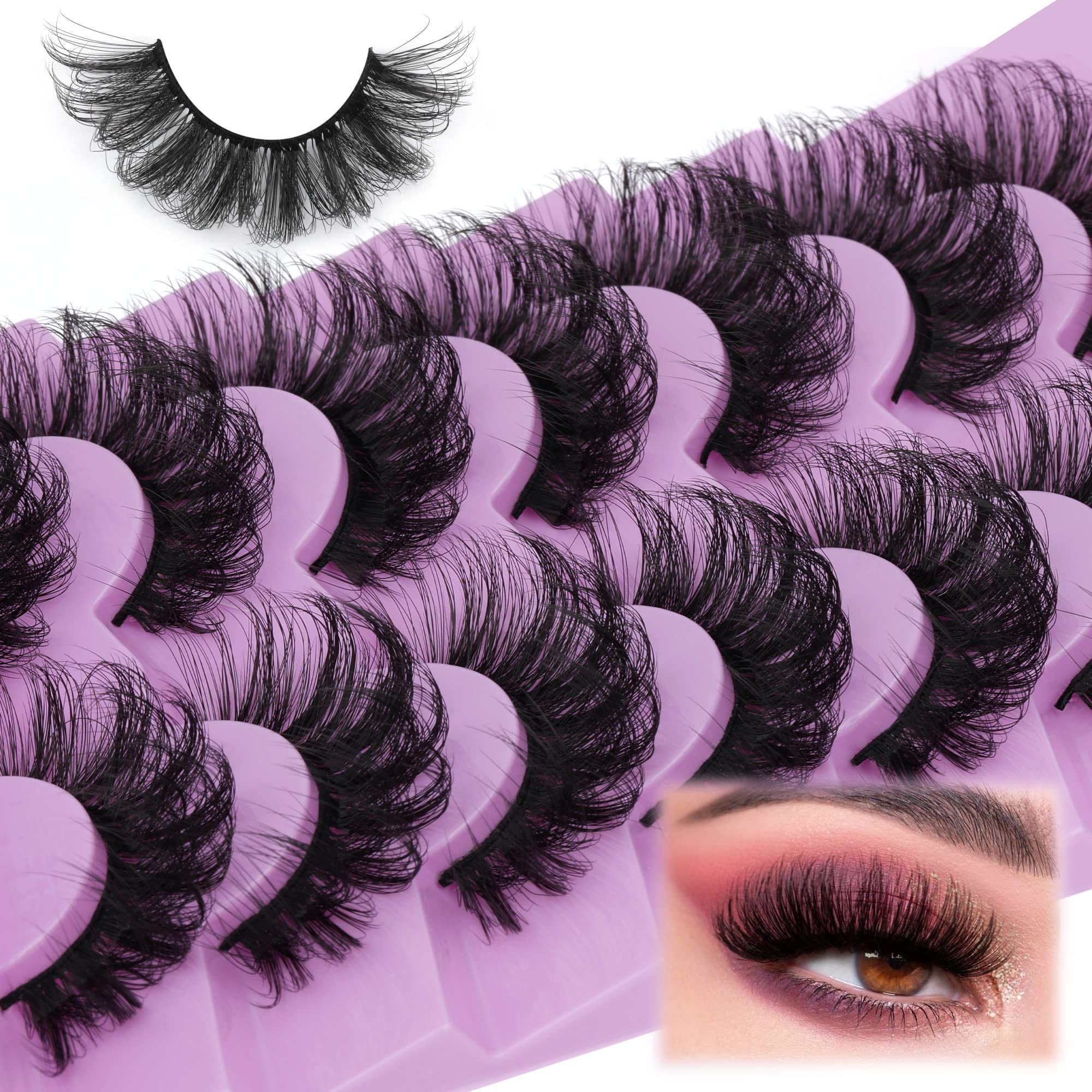 TOOCHUNAG Cils duveteux volume 20mm pour un regard volumineux.