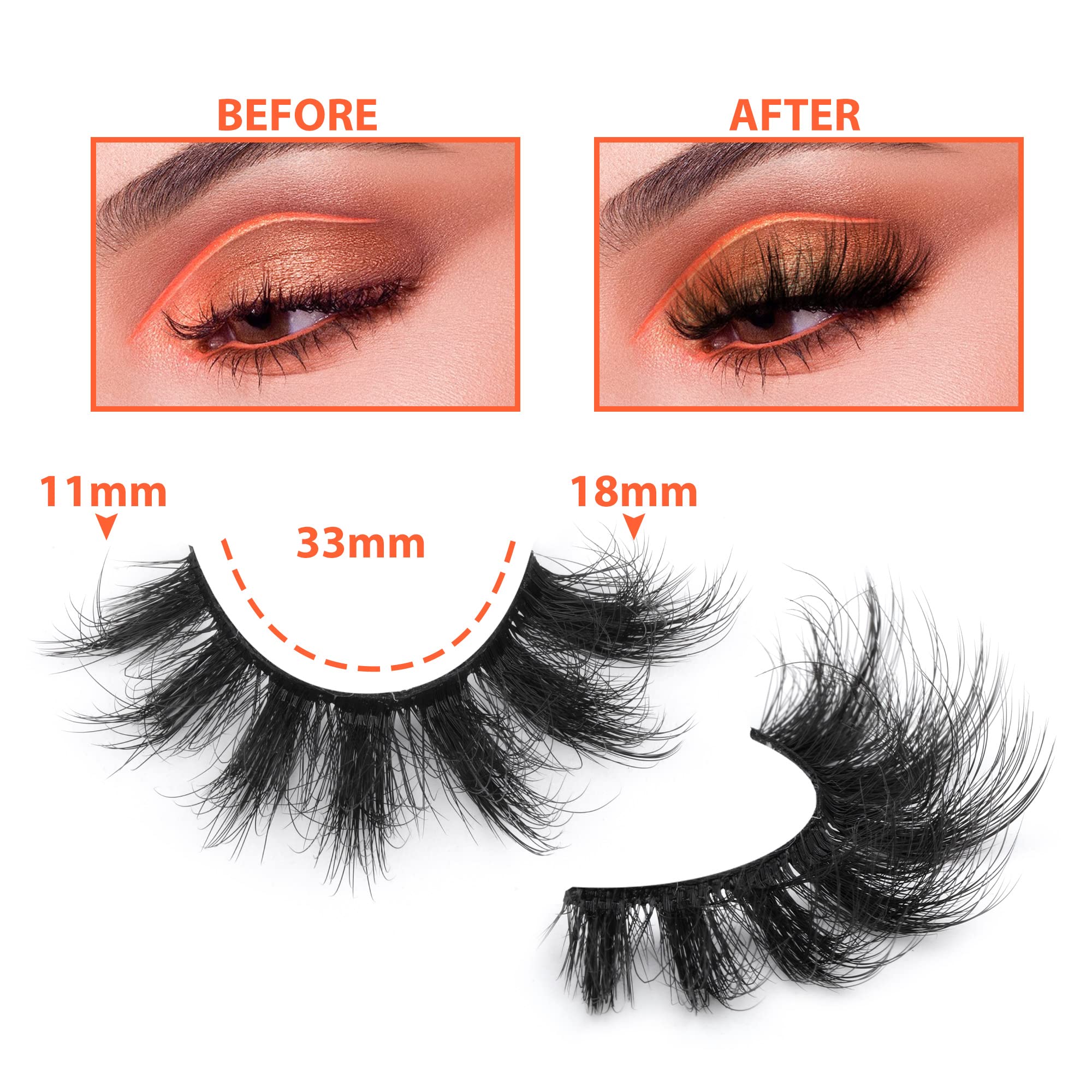 TOOCHUNAG cils-faux croisement-3d pour un regard profond et intense.
