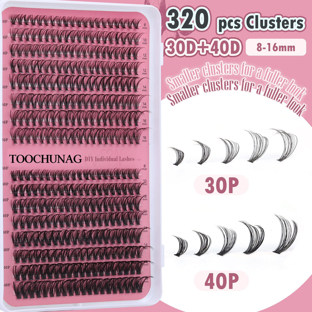 TOOCHUNAG cils naturels 8-16 mm pour un look équilibré et polyvalent.