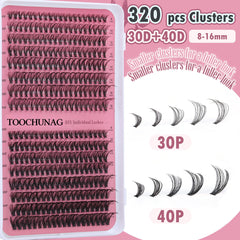 TOOCHUNAG cils naturels 8-16 mm pour un look équilibré et polyvalent.