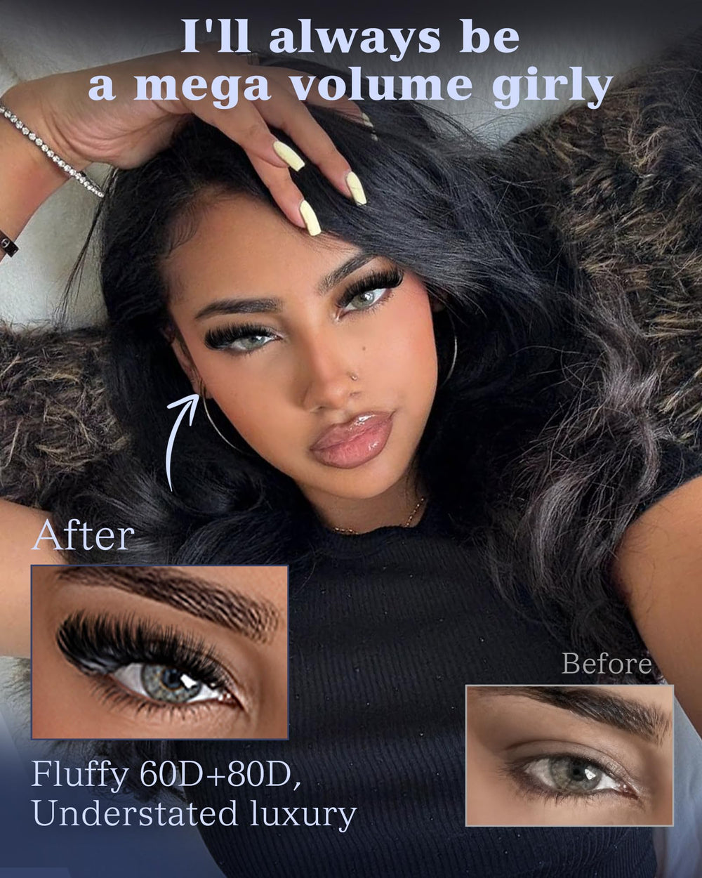 TOOCHUNAG cils pelucheux, clusters longueurs 10-18 mm pour un look dense