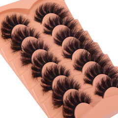 TOOCHUNAG cils vison synthétique 18mm ensemble 7 paires pour varier les looks