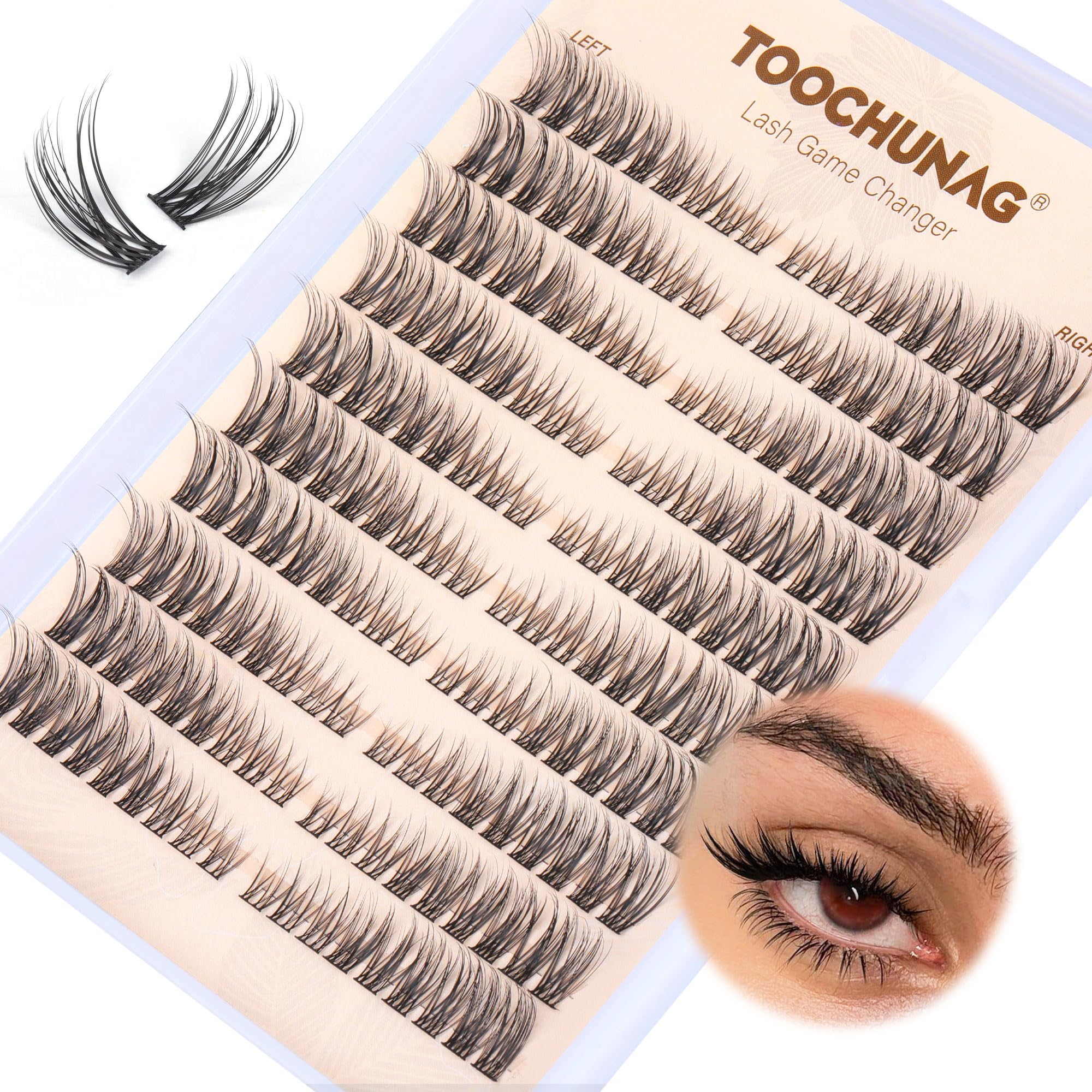 TOOCHUNAG clusters 3D wispy avec bandes coton pour confort durable