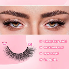 TOOCHUNAG ensemble 9 paires cils avec colle prêt à poser