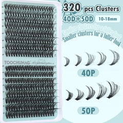 TOOCHUNAG extensions cils 40D+50D pour un style modulable
