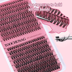 TOOCHUNAG extensions cils boucles D pour un effet volumineux et élégant.