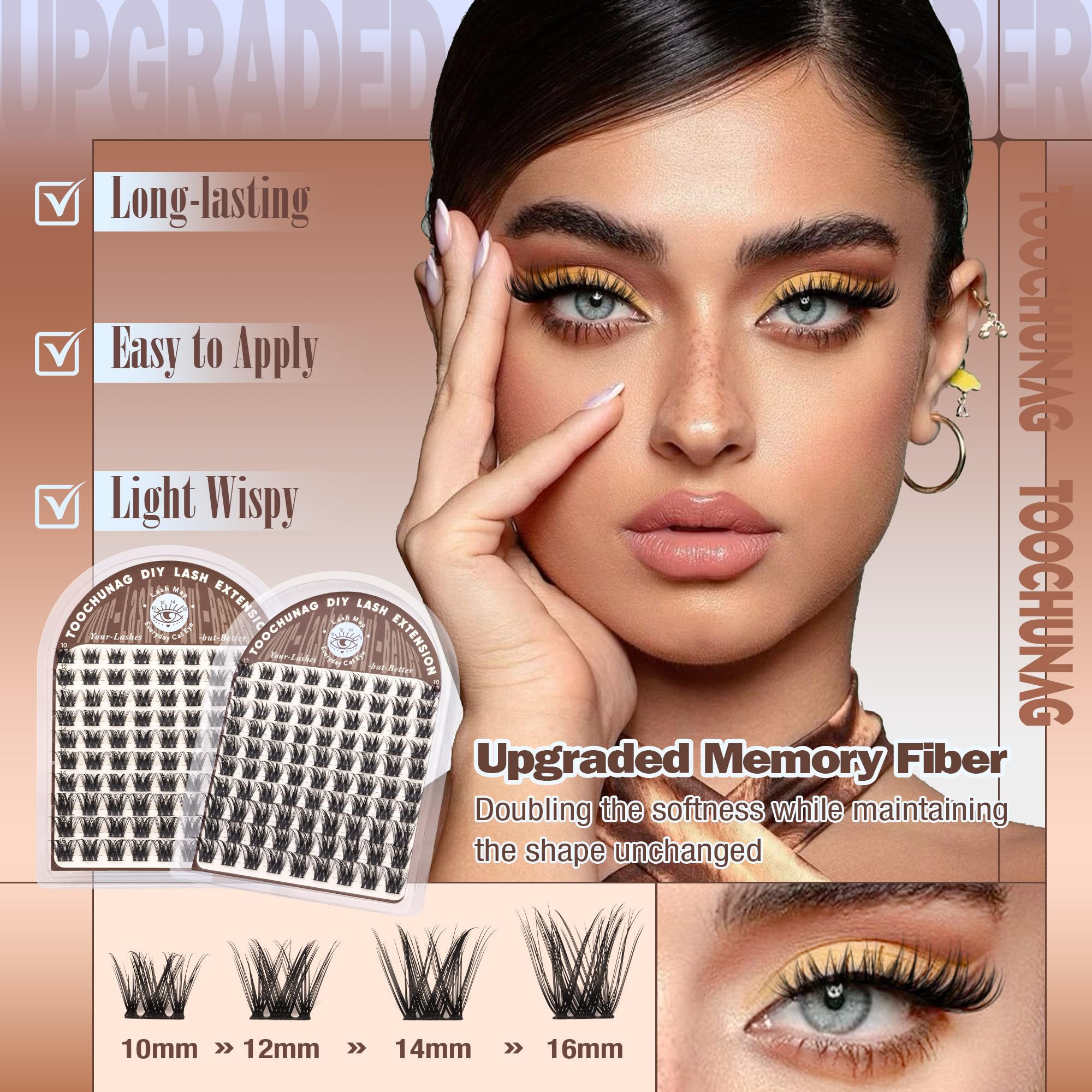 TOOCHUNAG extensions-individuels memoire-de-forme pour une courbe durable.