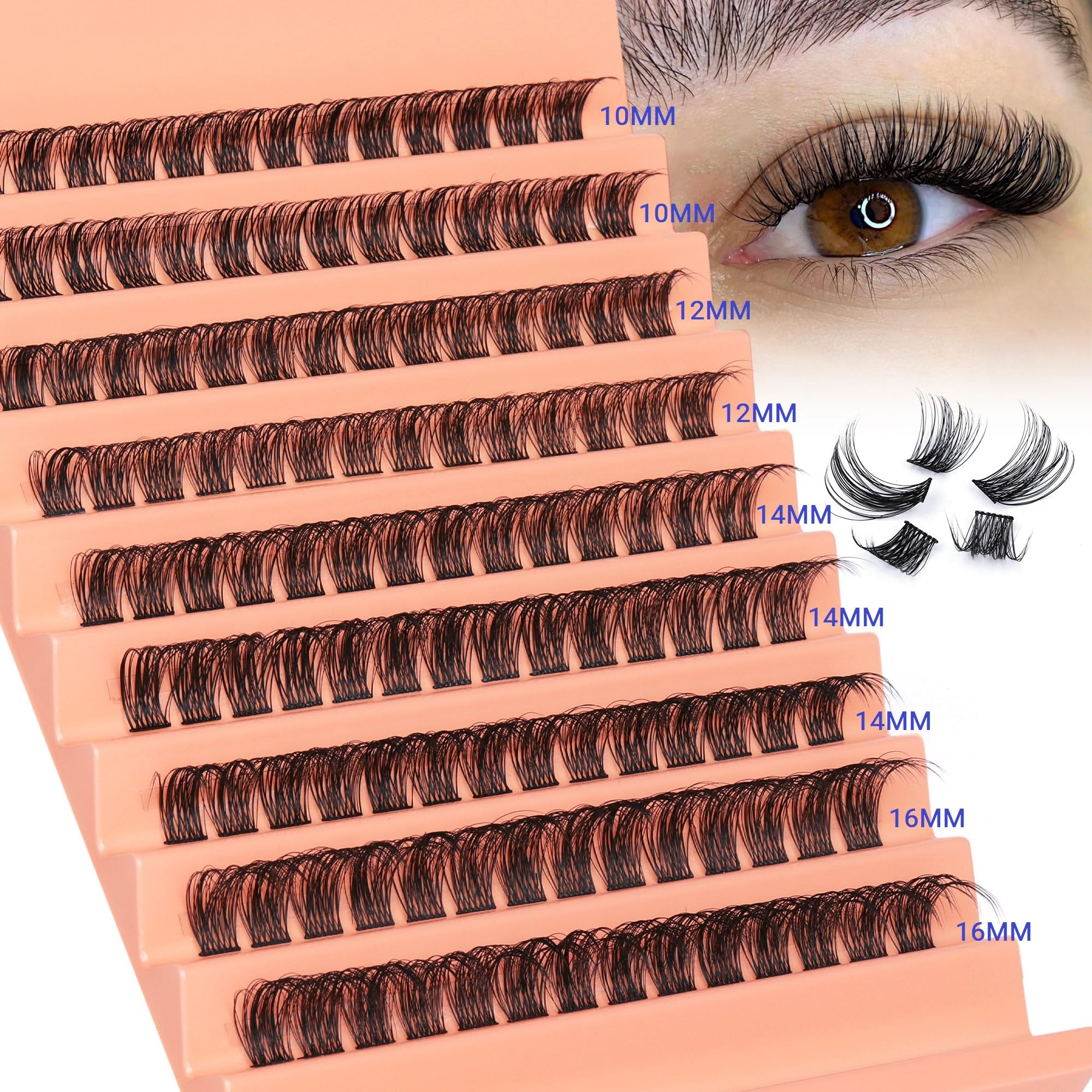 TOOCHUNAG extensions de cils à courbure DD bouclés pour un regard naturel.