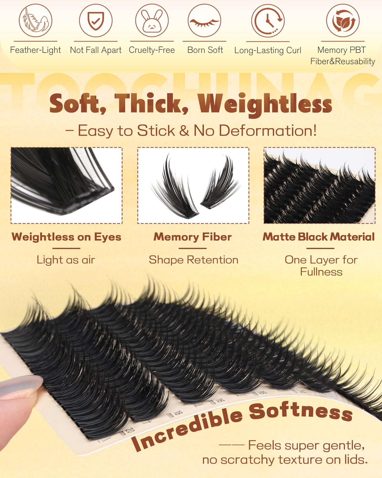 TOOCHUNAG extensions luxueuses jusqu’à 20 mm pour un look audacieux