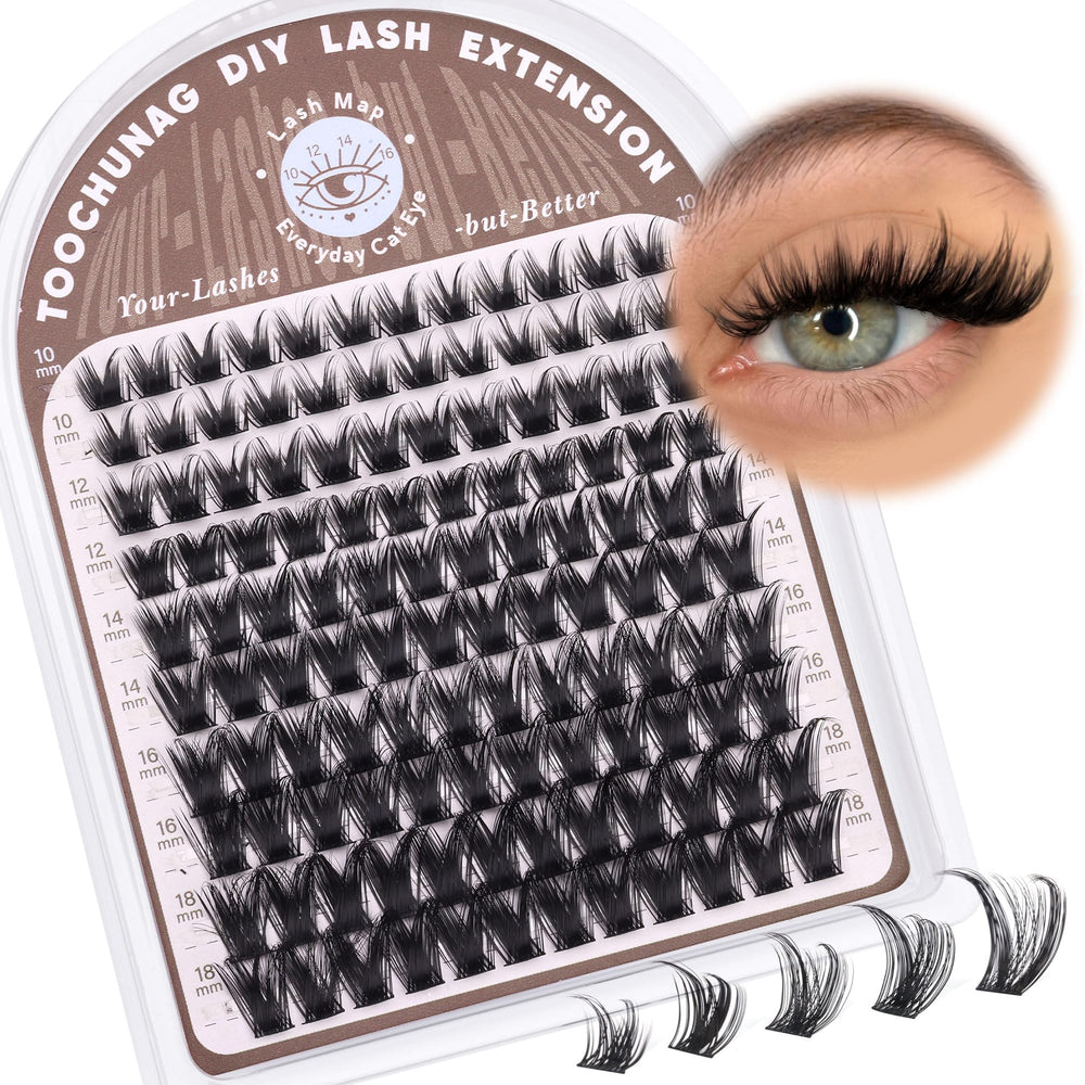 TOOCHUNAG groupes cils plumeux courbe D pour un regard profond et naturel.