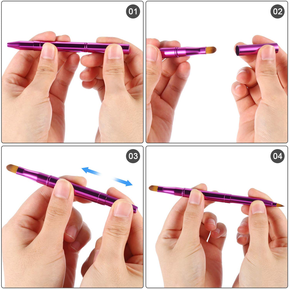 Pinceau TOODOO double-face pour lèvres, application précise.