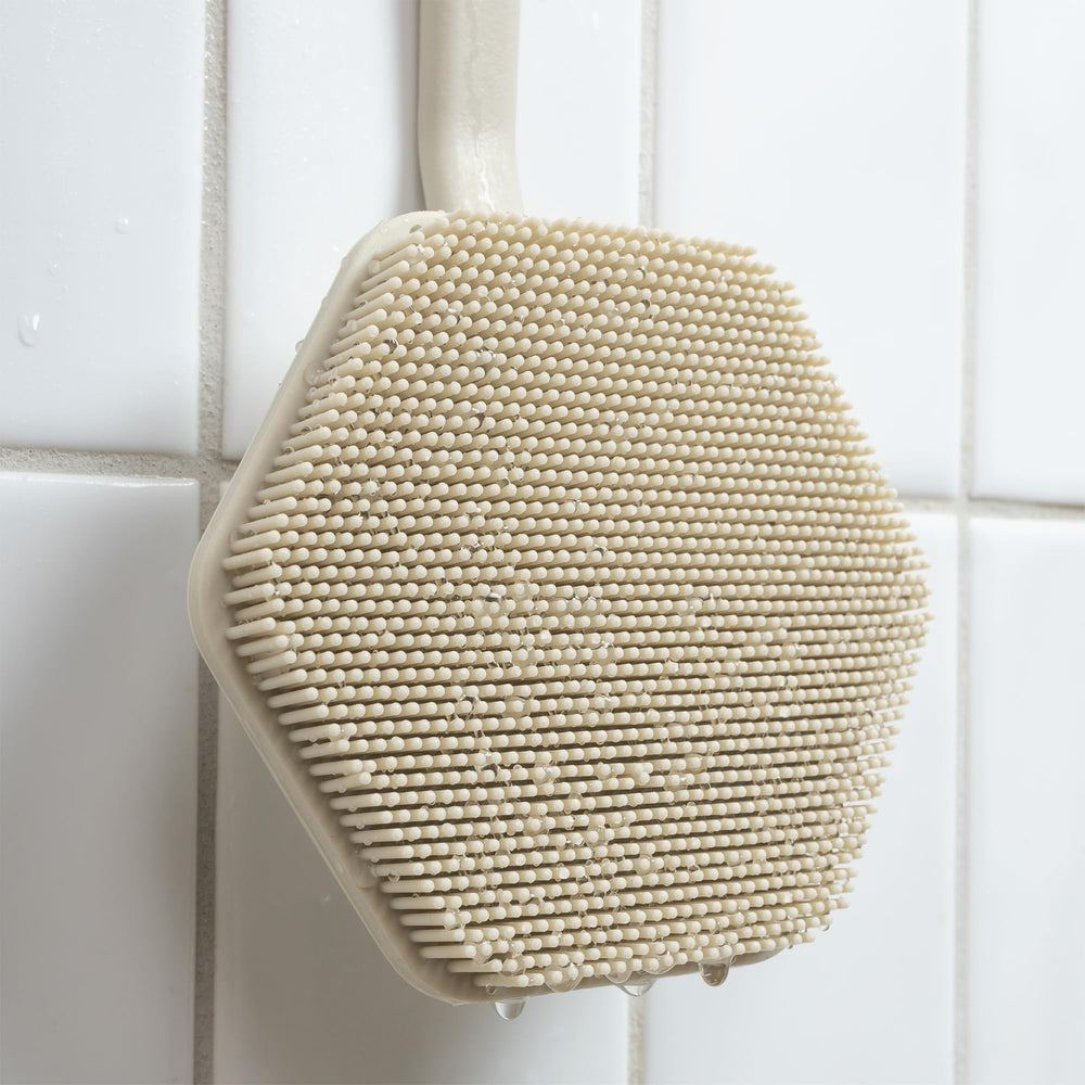 TOOLETRIES brosse-dos-silicone-usage-douche, pratique et durable pour l’usage quotidien.