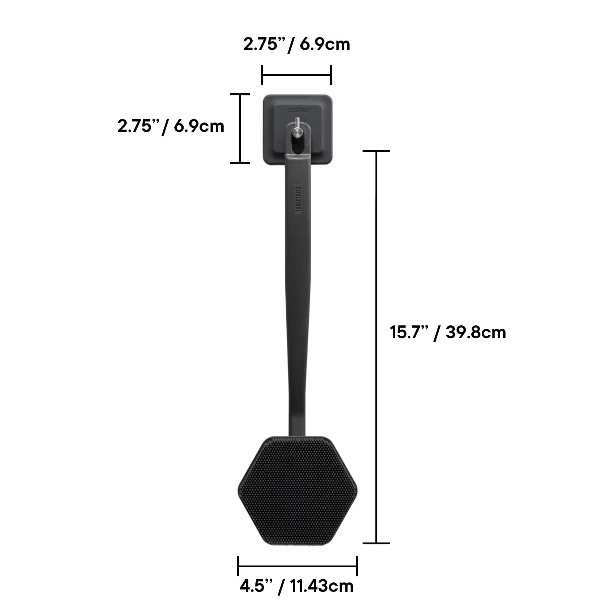 TOOLETRIES dimensions produit brosse dos faciles à ranger