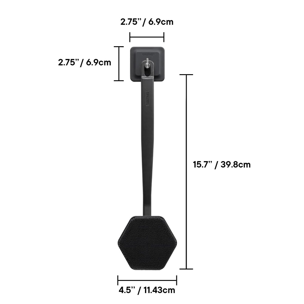 TOOLETRIES dimensions produit brosse dos faciles à ranger