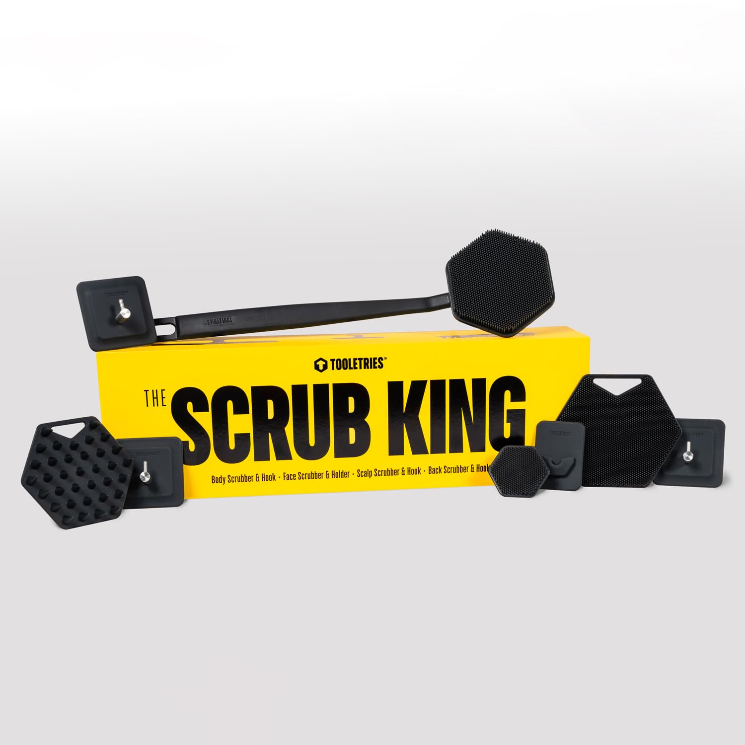 TOOLETRIES Scrub King – ensemble-silicone: kit polyvalent pour douche et routine soin