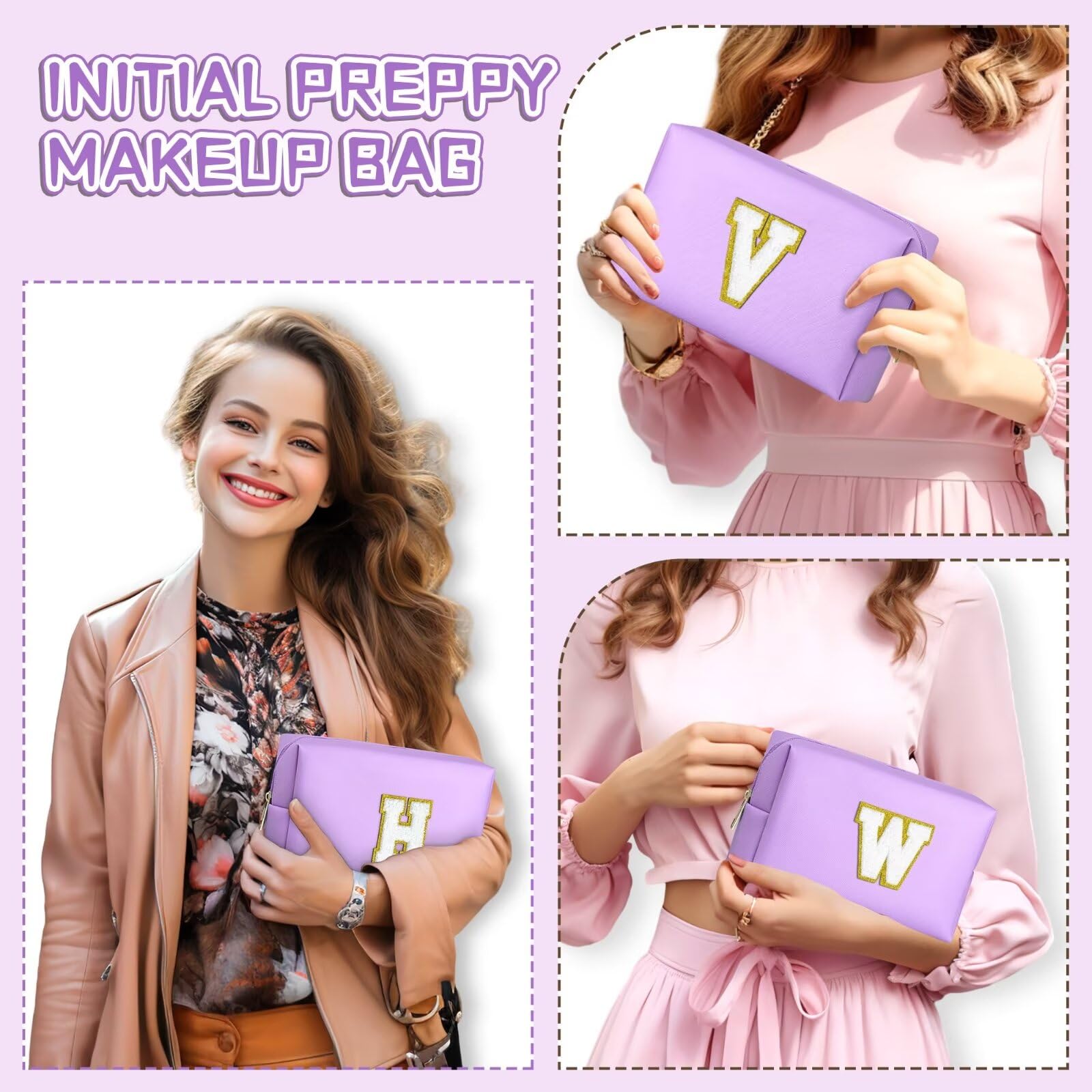 TOPEAST pochette beauté violet, parfaite pour les voyages et le quotidien.