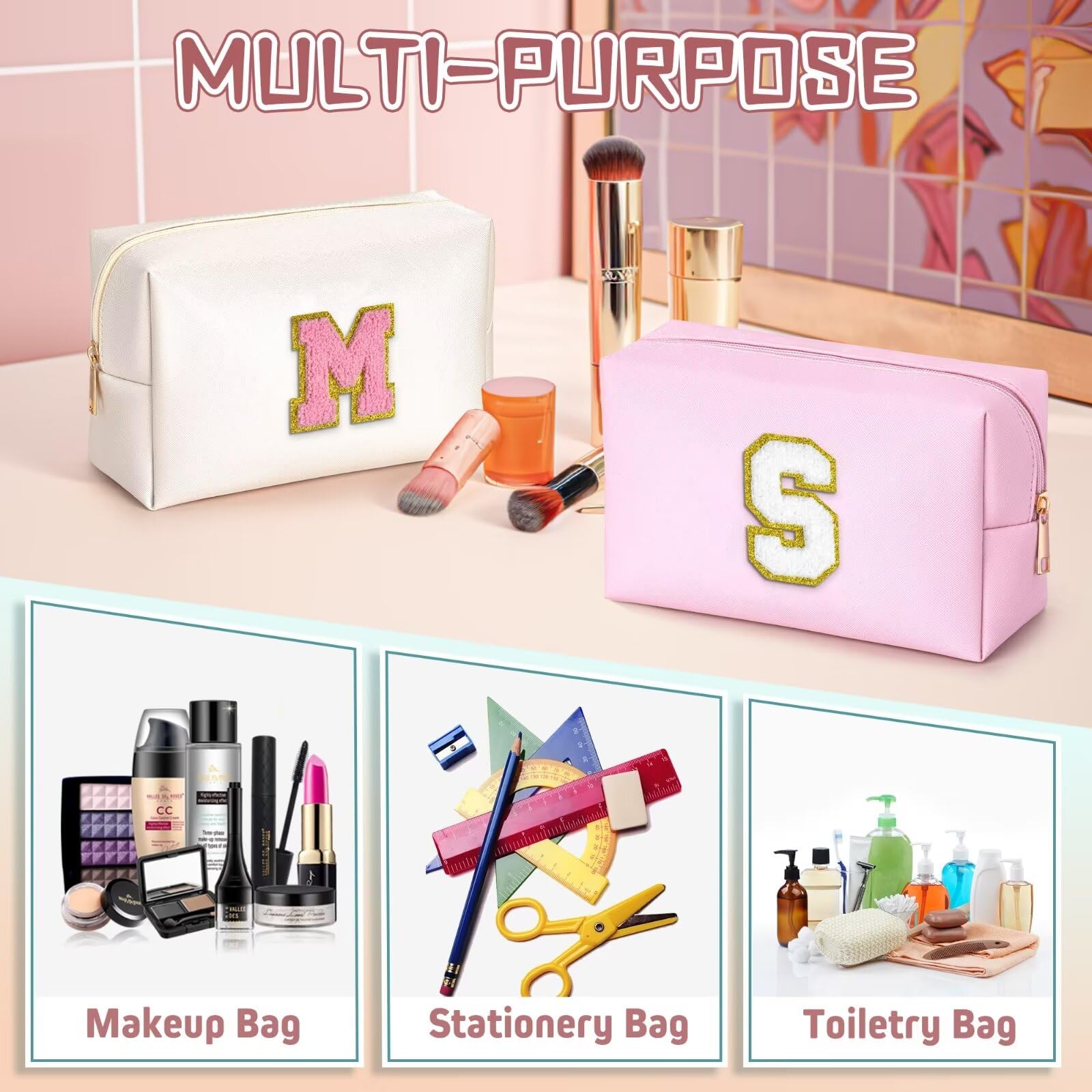 TOPEAST sac maquillage usages multiples pour maquillage et bureau