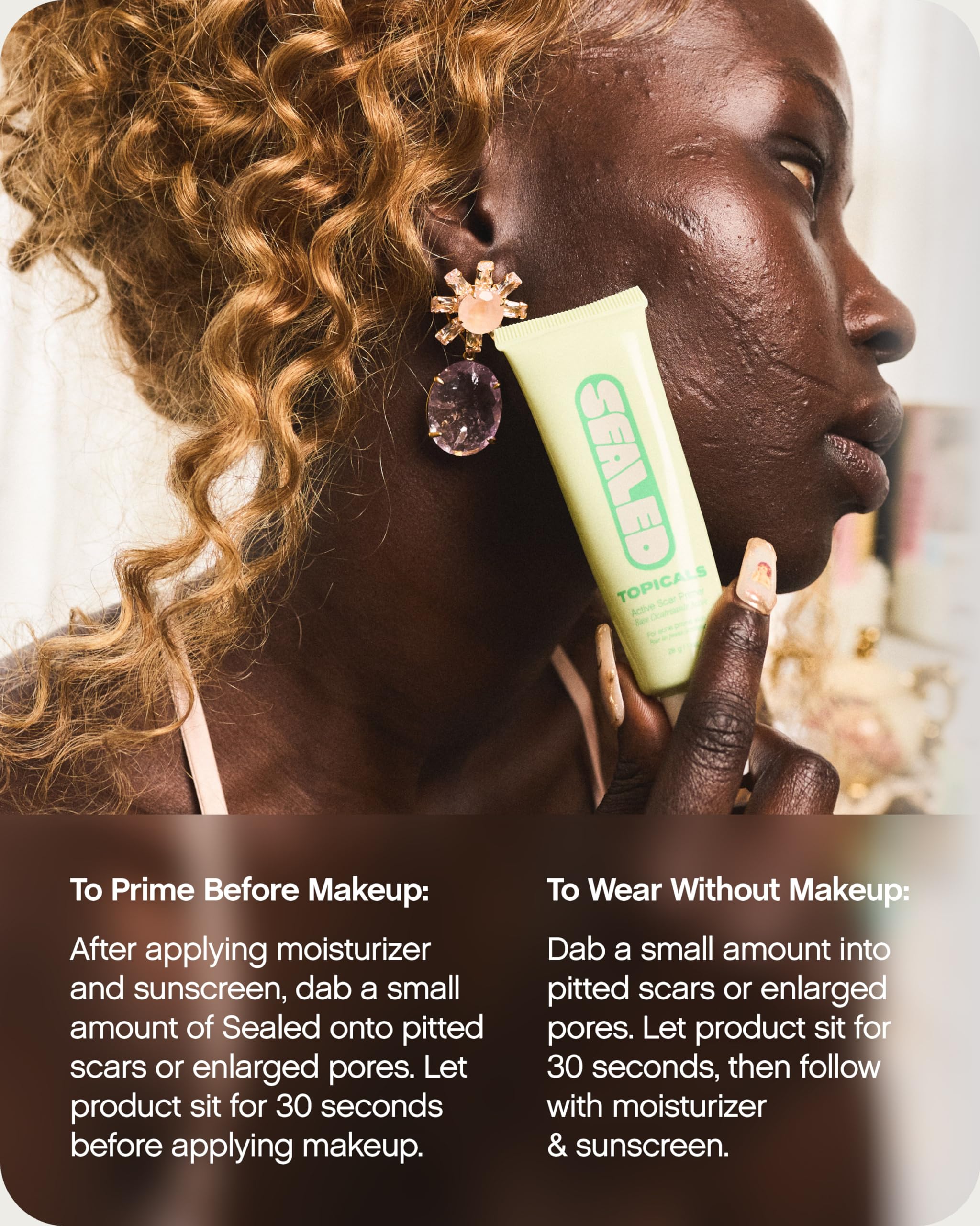 Topicals Sealed Primer: peptide biomimétique pour texture plus uniforme.