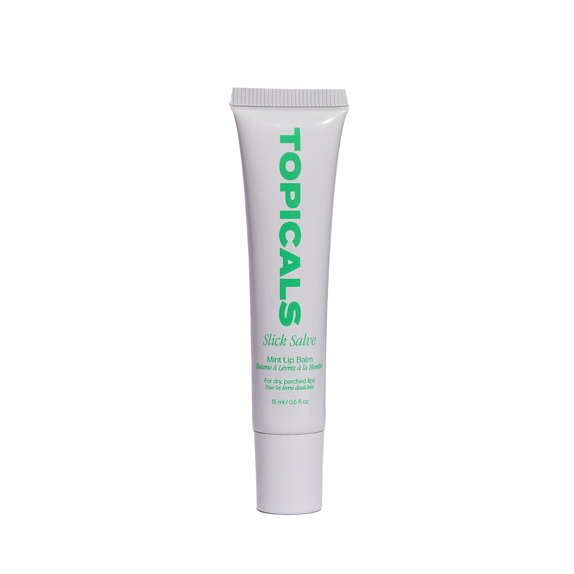 Topicals Slick Salve baume-levres-brillance : hydratation durable et brillance naturelle.