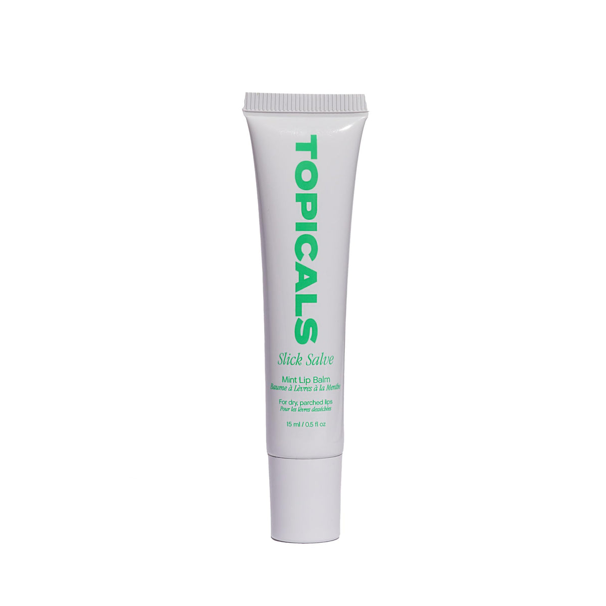 Topicals Slick Salve baume-levres-brillance : hydratation durable et brillance naturelle.