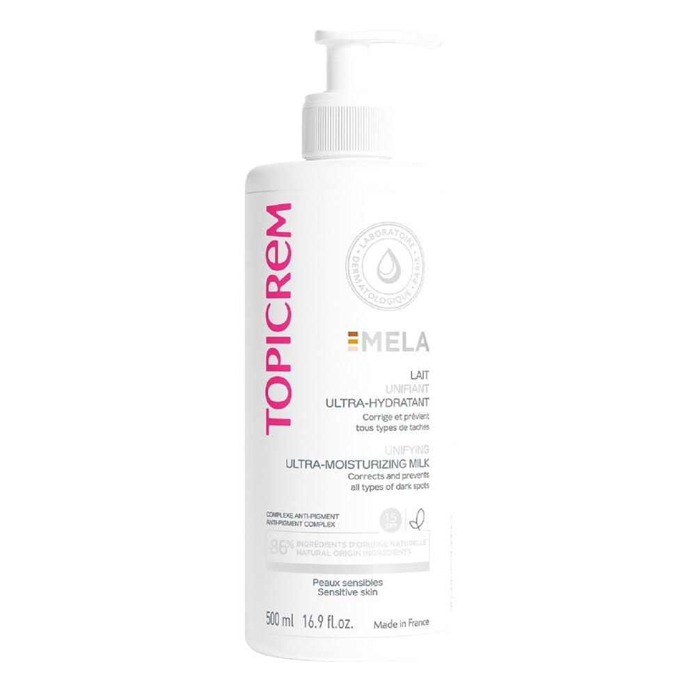 Topicrem GIGATEMP lait unifiant en flacon 500 ml, hydratation durable