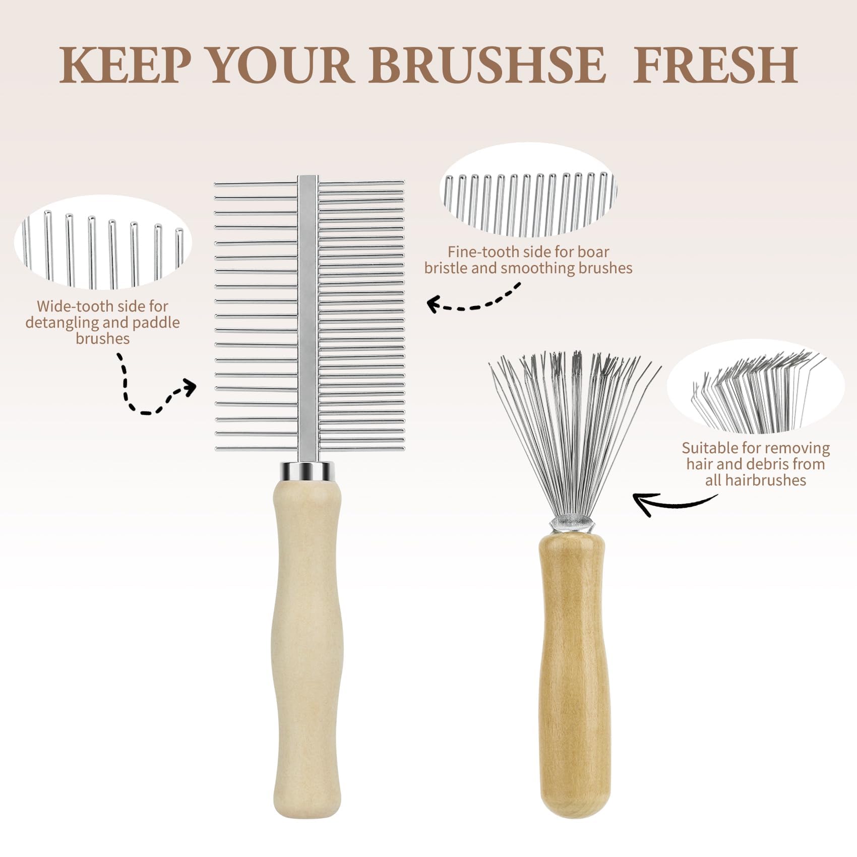 Topisces nettoyeur-brosse-manche-bois-elegant: prise en main agréable et durable.