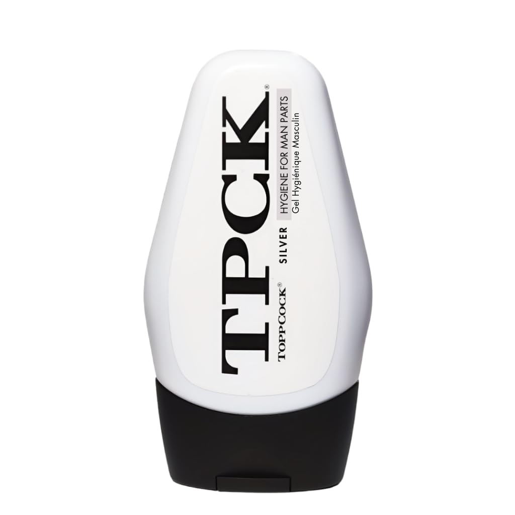 ToppCock Gel Hygiène Argenté – bouteille pratique offrant une fraîcheur durable.