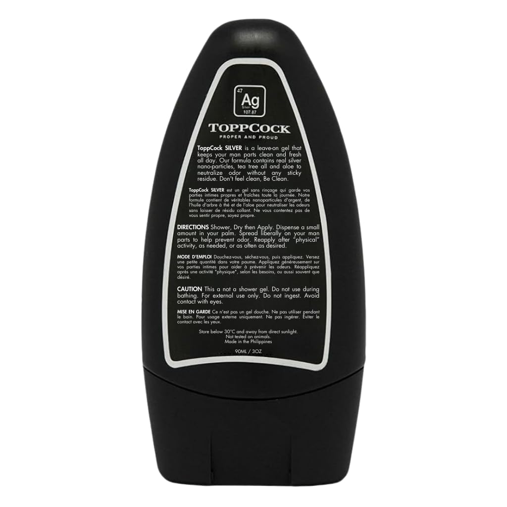TOPPCOCK gel argenté s applique facilement apres la douche pour confort rapide