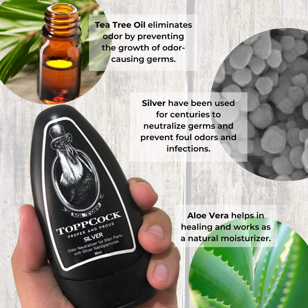 TOPPCOCK gel argenté soin post manscaping pour irritations reduites et douceur