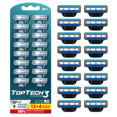Toptech Rasoir3 pour homme — cartouches remplacements pour un rasage pratique et économique.