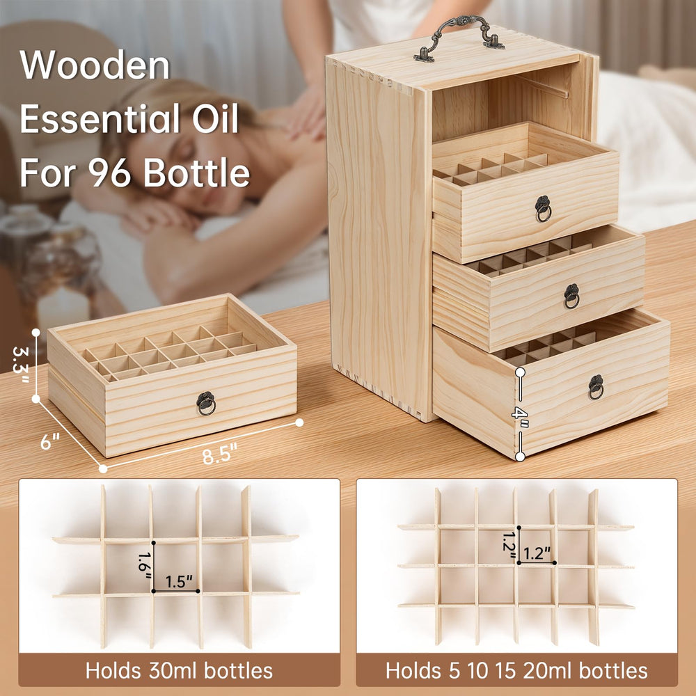 TORIBIO coffret bois idéal pour voyage et démonstrations d’huiles essentielles.