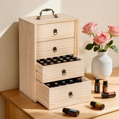 TORIBIO organisateur huiles 5–30 ml en bois, idéal pour gagner de la place.