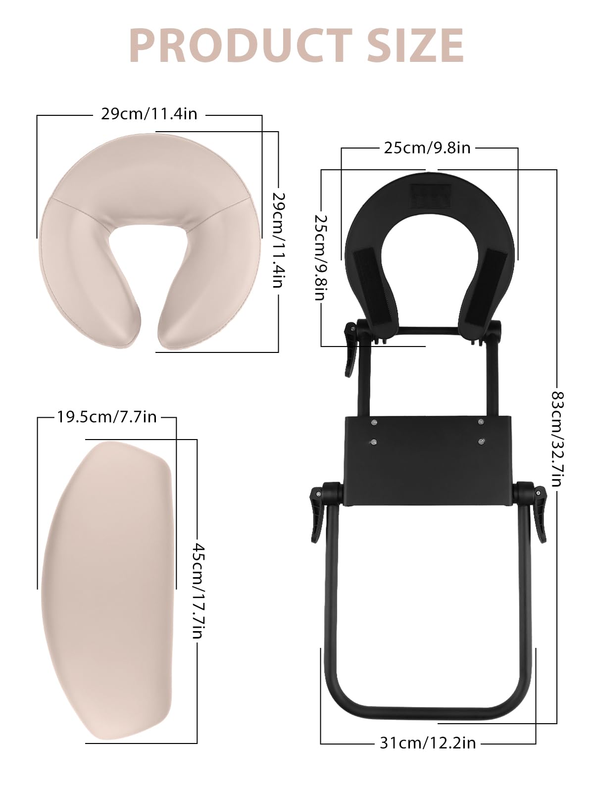 Torokom coussin face-down reglable utile sur table ou lit.