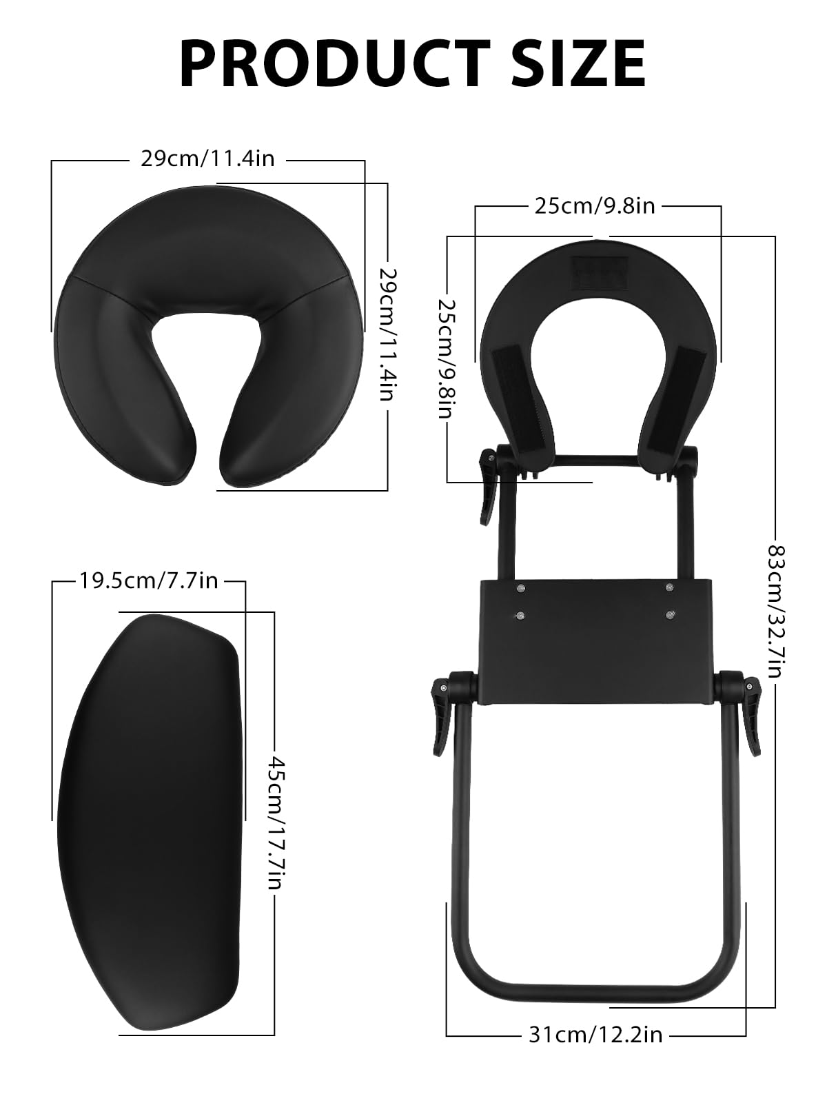 TOROKOM coussin-face-down-table – maintien confortable durant les soins à domicile